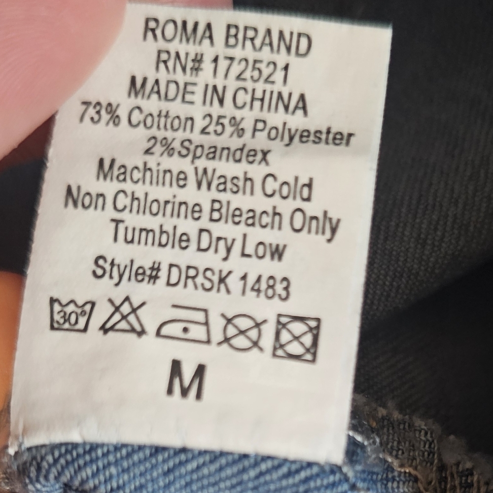 Roma Blue Denim Button-Front Mini Dress - Picture 6 of 7
